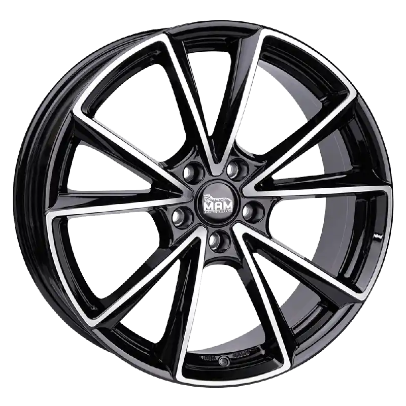 MAM Felgen A5 19, 8, 5, 112, 30, 66.6, BLACK FRONT POLISH, Chilipir