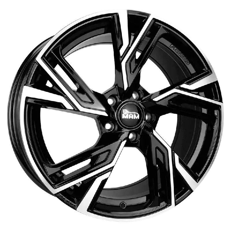 Expediere rapidă MAM Felgen RS5 16, 7, 5, 112, 40, 66.6, BLACK FRONT POLISH,