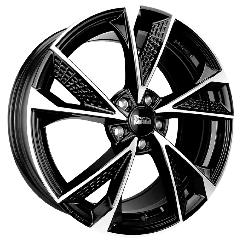 Doar azi MAM Felgen RS6 18, 8, 5, 114.3, 30, 72.6, BLACK FRONT POLISH,
