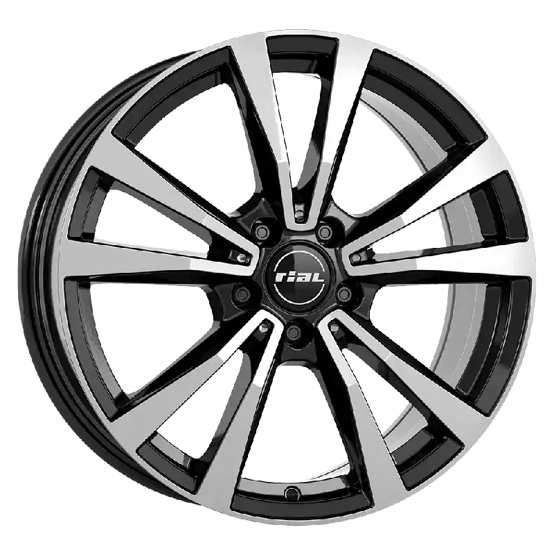 Calitate înaltă RIAL M12 18, 8, 5, 112, 38, 66.5, diamond-black frontpolished,