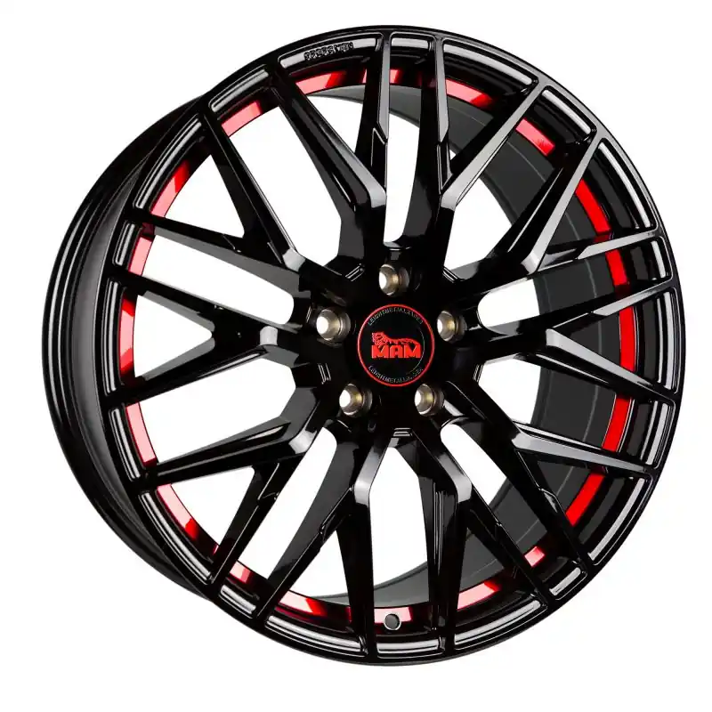 Vezi acum MAM Felgen RS4 18, 8, 5, 112, 45, 72.6, BLACK PAINTED RED INSIDE,