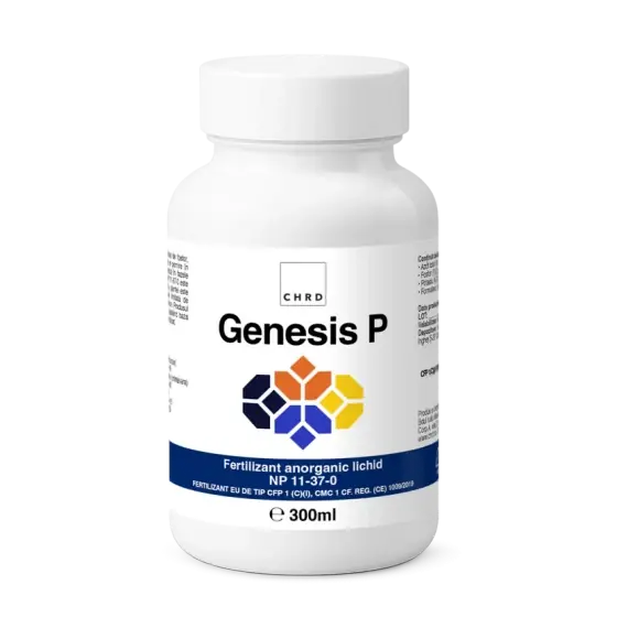 Fertilizant lichid Genesis P, 300 ml, CHRD, aplicare foliara si fertirigare Super ofertă
