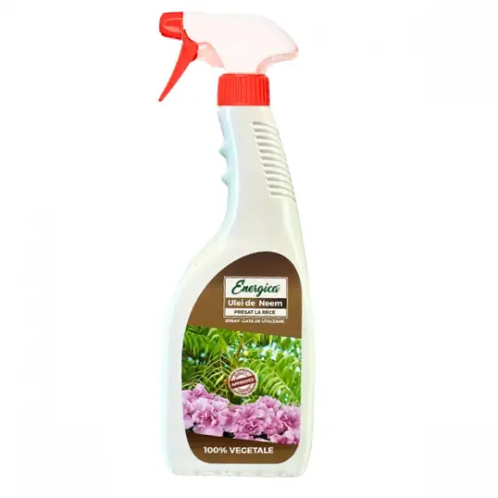 Biopreparat natural Energica RTU, 750 ml, Foliar, RTU, Ulei de Neem, Afide, Acarieni, Plante interior Cel mai bun preț