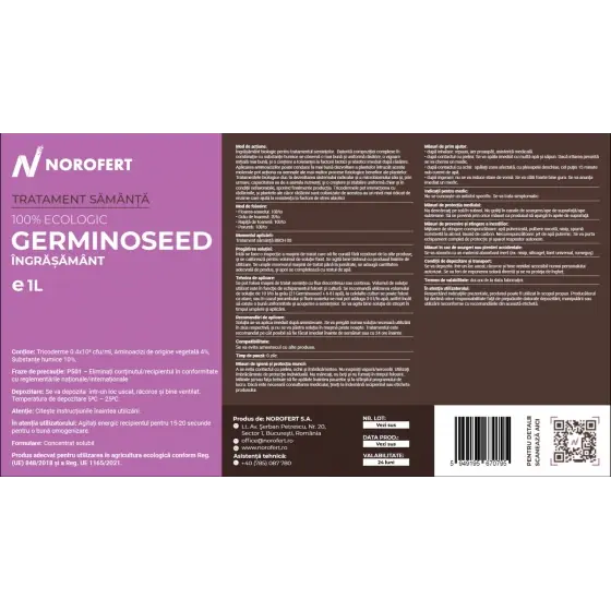 Biostimulator germinatie Germinoseed, 1 l, Norofert, seminte cereale Reducere specială
