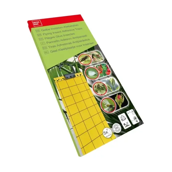 Placi adezive galbene Swissinno, set 5 buc, musculita alba Cumpărături sigure