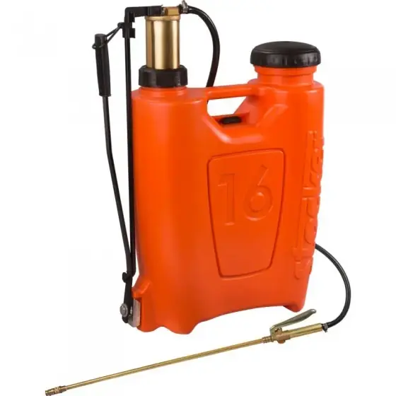 Pompa manuala de presiune, tip rucsac 16 l, cu piston si lance din bronz Ofertă de sezon