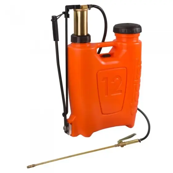 Pompa manuala de presiune, tip rucsac 12 l, cu piston si lance din bronz Ofertă specială