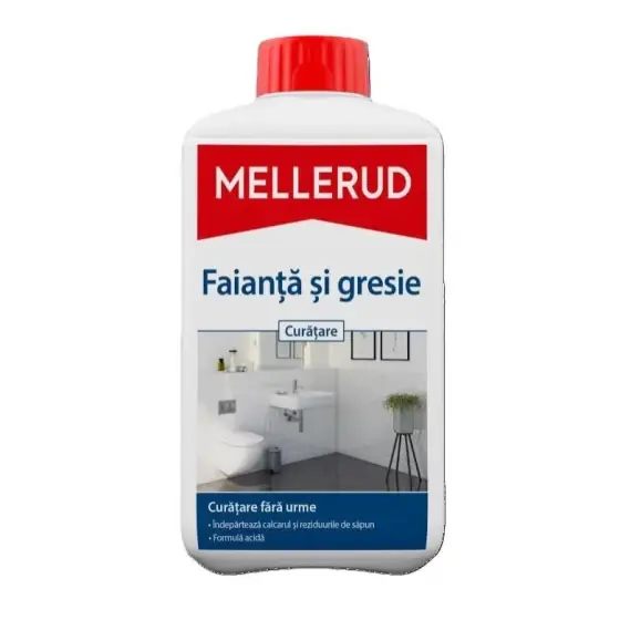 Soluție pentru curățarea Faianță și Gresie, MELLERUD, 1L Disponibil imediat