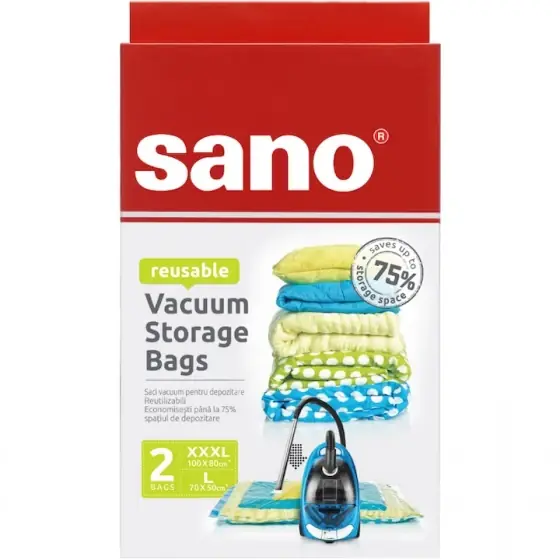Super ofertă Saci vacuum pentru depozitare, 1 buc XXXL, 100x80 cm, & 1 buc L, 70x50 cm
