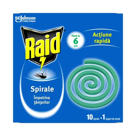Ofertă specială Spirale impotriva tantarilor Raid, 10 bucati