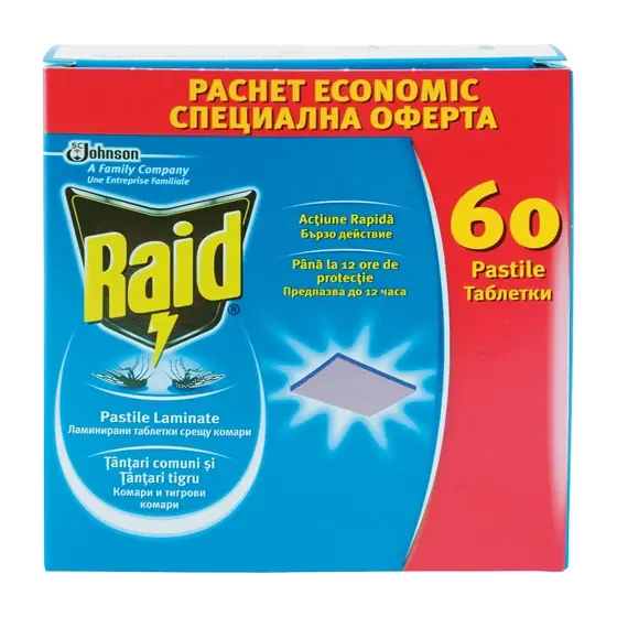 Ultima șansă Pastile pentru aparat electric Raid, 60 bucati