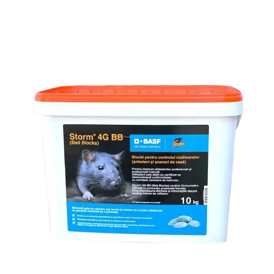 Raticid soareci, sobolani Storm 4G BB, 10 kg- flocoumafen 0,050% Ofertă