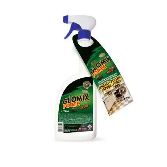 Cumpără online Insecticid gata de utilizare pentru gandaci, plosnite, capuse si purici, Glomix Forte, 750 ml