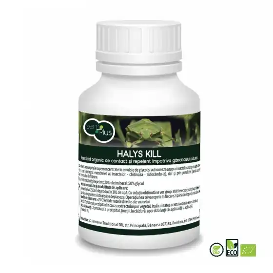 Insecticid organic de contact si repelent impotriva gandacului puturos Halys Kill, 100 ml, SemPlus Nu rata