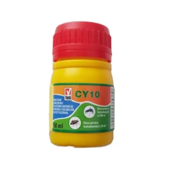Comandă acum Insecticid CY 10 anti tantari, muste, gandaci, furnici, viespi, 50 ml