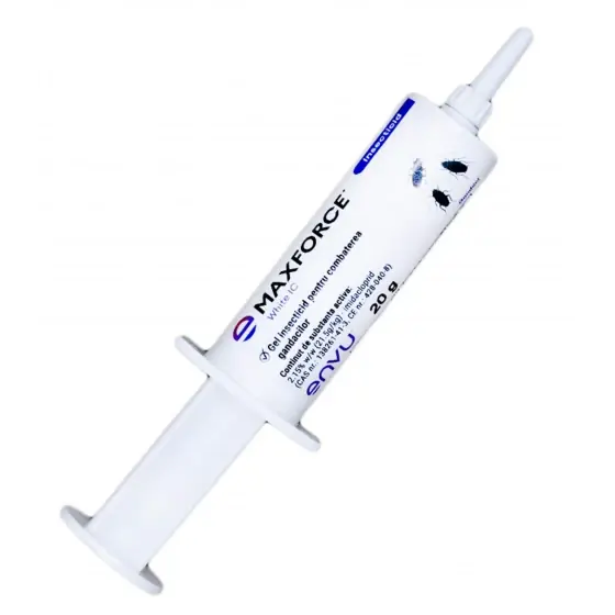 Insecticid combatere gandaci bucatarie, gandaci cananlizare Max Force IC WHITE gel, 20 grame- 21,5 gr./Kg Imidacloprid Premium