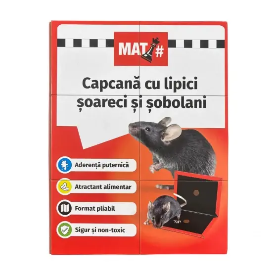 Popular Capcana cu lipici pentru soareci si sobolani, MAT, 16,8 x 22 cm, tip carte, atractanti alimentari
