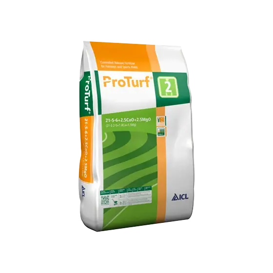 Preț redus Ingrasamant pentru gazon Pro Turf Primavara 21+5+6+7CaO+2.5MgO, 25 kg