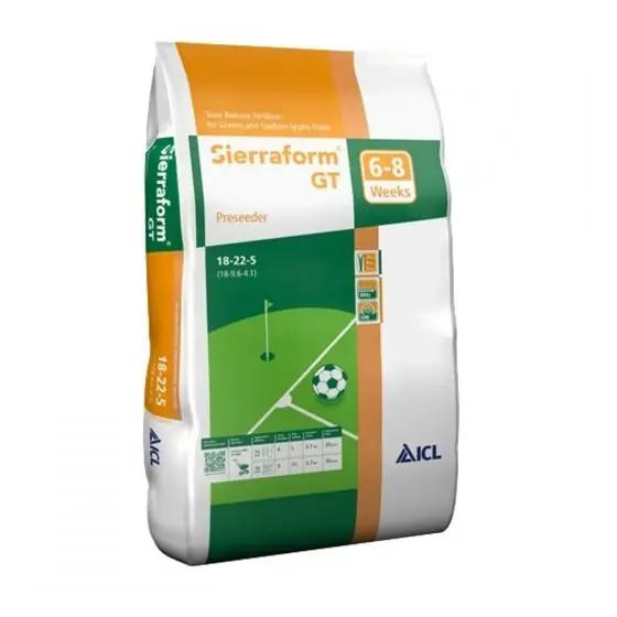 Ultima șansă Ingrasamant pentru gazon Sierraform GT Preseeder 18+22+05, 20 kg