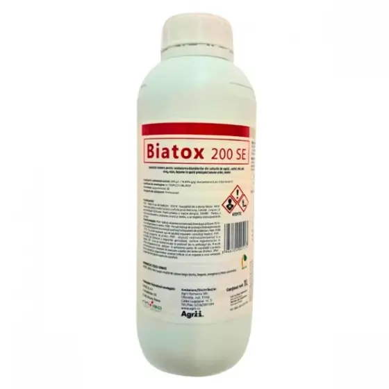 Insecticid sistemic utilizat pentru combaterea daunatorilor din culturile de rapita, cartof, mar, par, cires, visin si legume, Biatox 200 SE, 1 l Reducere de preț