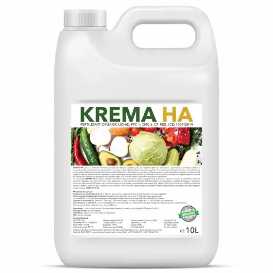 Fertilizant organic lichid de tip PFC1 pentru legume, vita de vie, pomi fructiferi, Krema HA, 10 l Preț promoțional