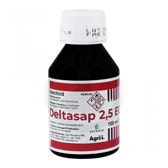 Reduceri Insecticid utilizat in combaterea unui spectru larg de insecte din culturi, Deltasap 2.5 EC, 100 ml