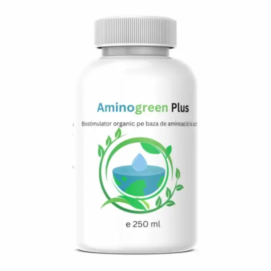 Popular Biostimulator organic pe baza de aminoacizi si azot, Aminogreen Plus, 250 ml