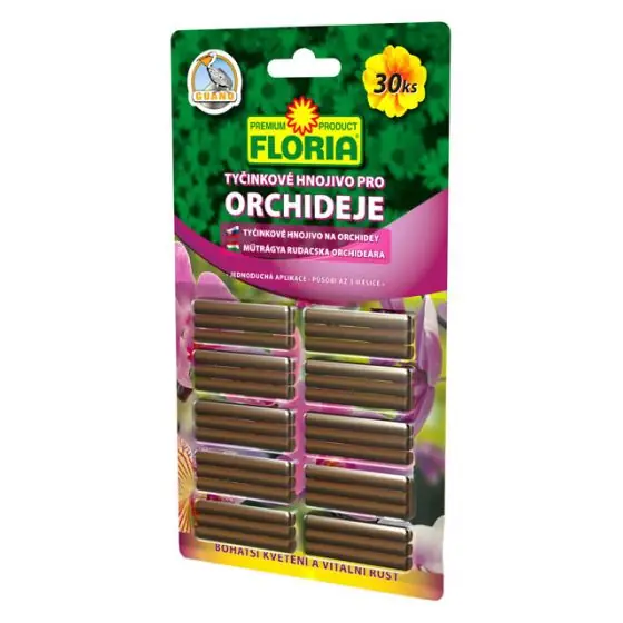 Ingrasamant betisoare pentru orhidee cu guano FLORIA, 30 buc Premium