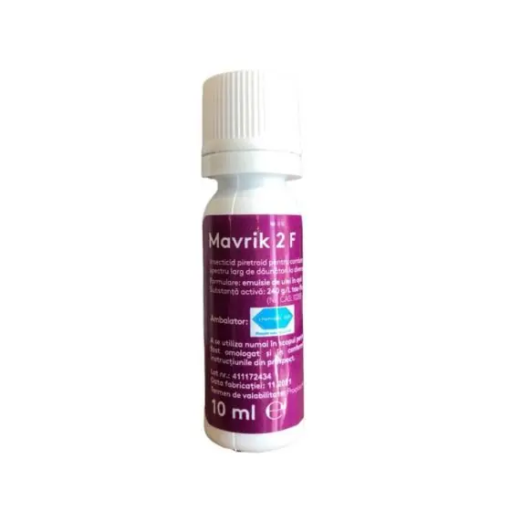 Insecticid Mavrik 2 F, 10 ml-Tau-fluvalinat - 240 gr/litru Retur ușor