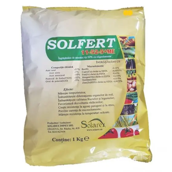 Ingrasamant Solfert 11-52-5+ME, 1 kg Cel mai bun preț