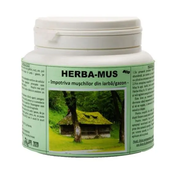 Cumpără acum Solutie pentru indepartearea muschilor din gazon Herba Mus, 500 g