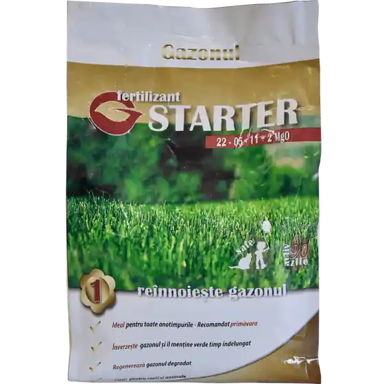 Ingrasamant Gazonul Starter NPK 22-5-11 2MgO, 1 kg Plată sigură