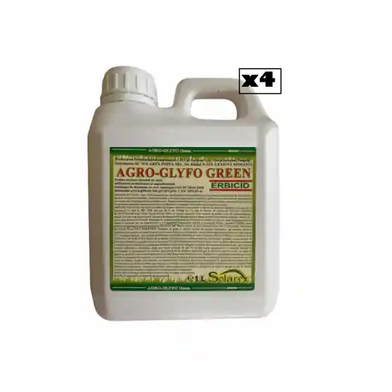 Erbicid total Agro Glyfo Green, 4 x 1 litru - glifosat(360g) Ofertă limitată