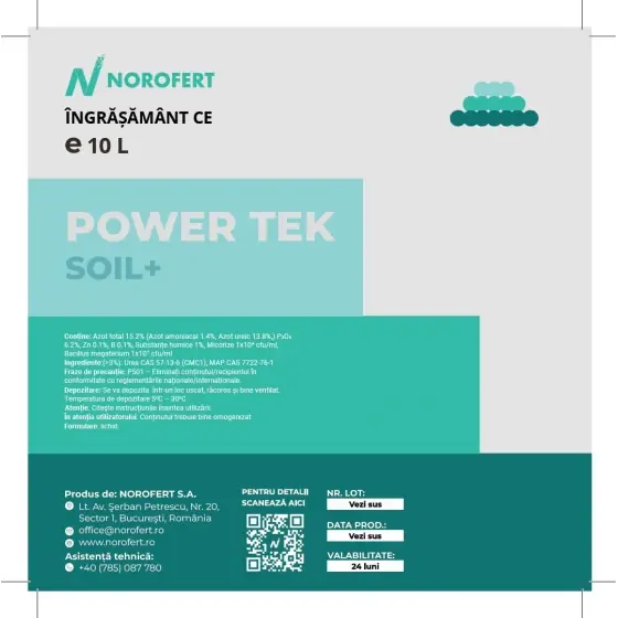 Cumpără online Ingrasamant POWER TEK SOIL+, 10 l, Norofert, de sol lichid
