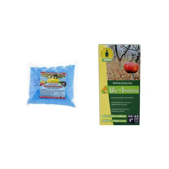 Super ofertă Pachet tratament iarna/primavara Sulfat de cupru, 1 kg + Meritus Oil Duo Pack
