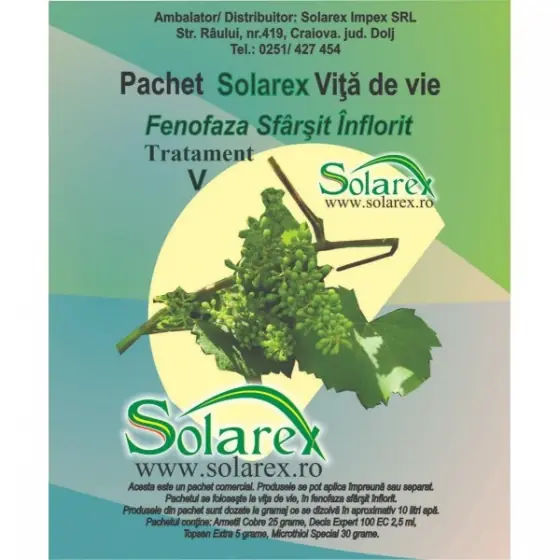Pachet Tratament V, vita de vie, Fenofaza Sfarsit Inflorit, pentru 10 litri de apa Ofertă exclusivă