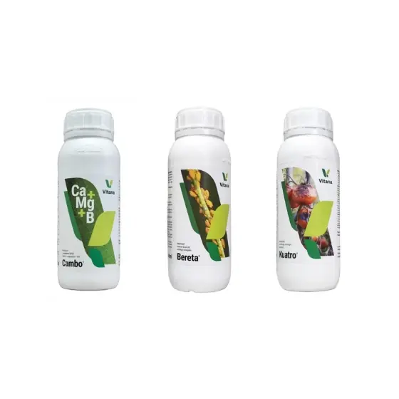 Comandă acum Pachet fermier mic, Fertilizant Cambo, 500 ml + Tratament insecto-acaricid Bereta, 500 ml + Tratament antifungic ecologic Kuatro, 500 ml