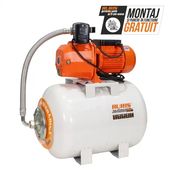 Cel mai vândut Hidrofor RURIS AquaPower 8009S, 1100W, 50L