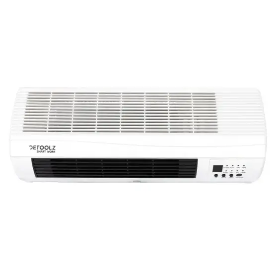 Aeroterma de perete Detoolz, 2KW, 2 trepte de putere, cu afisaj LED si termostat Retur ușor