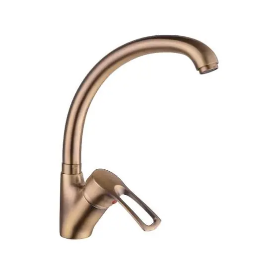 Reducere extra Baterie bucatarie Deko, tip lebada, cartus ceramic, Gold