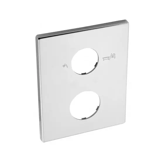 Cumpără online Ornament Dreptunghiular Baterii Ingropate Crom Cu 2 Orificii, Ferro