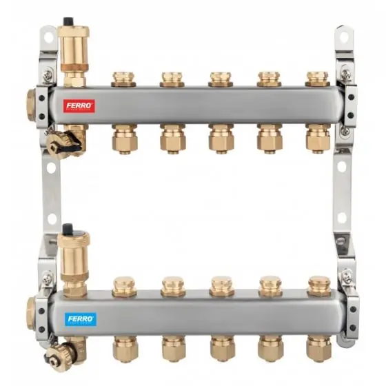Dist.As.Inox Cu Ventile 7 Cai Racord 16X2 Mm, Ferro Preț mic