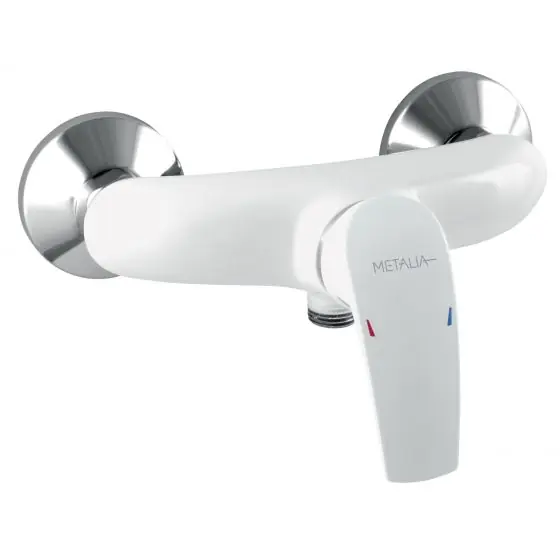 Baterie Perete Dus Metalia 57, Alb/Crom Fara Accesorii, Ferro Retur ușor