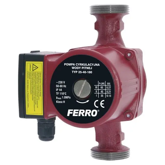 Pompa De Circulatie 25-40 180, Ferro Disponibil imediat
