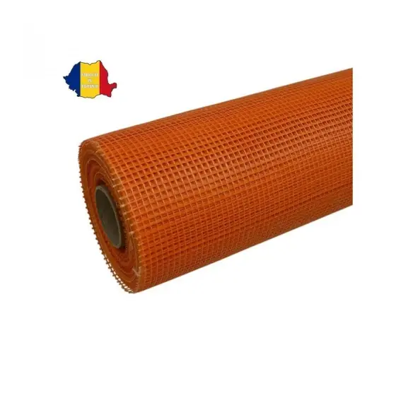 Preferatul clienților Plasă din fibră de sticlă pentru termoizolații TERMICO, 145g/mp, 20ml, portocaliu