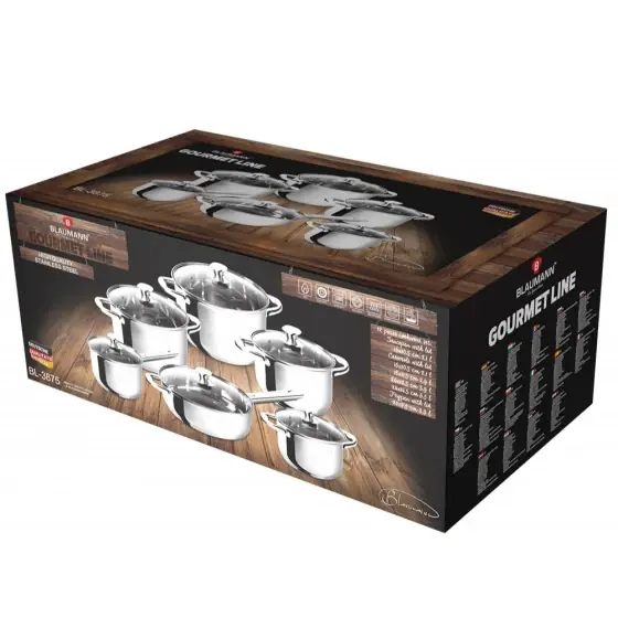 Set de vase de gătit 12 pcs, Gourmet Line - BL-3875 Comandă acum