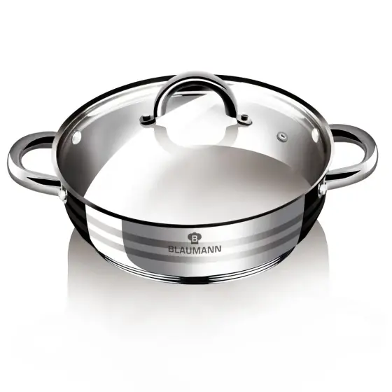 Cratiță joasă cu capac, 32 cm, Gourmet Line - BL-1005 Premium