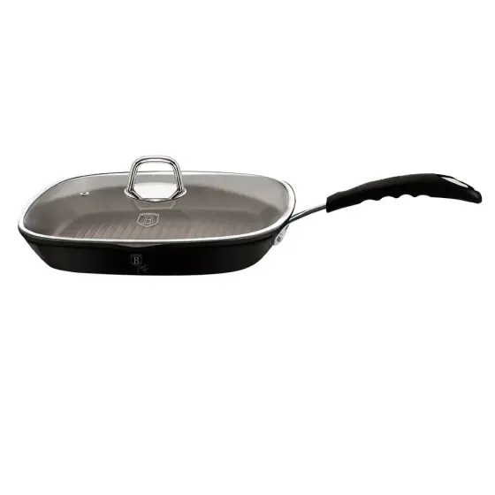 Tigaie grill cu capac, 28 cm, negru, Professional Line - BH/6130 Reducere extra