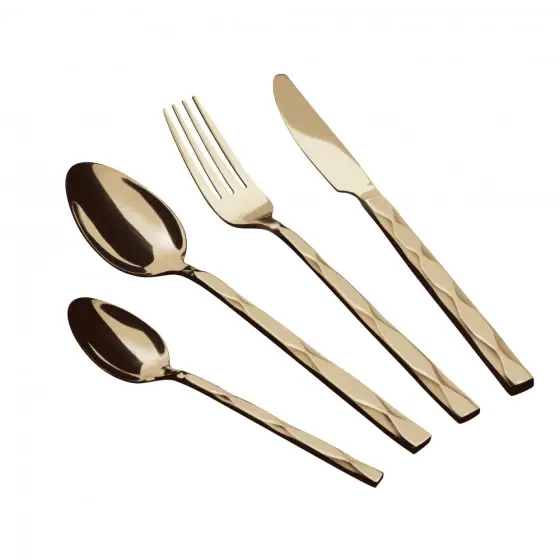 Set tacâmuri 24 piese, oglindă, champagne - BH/3084 Cumpără online