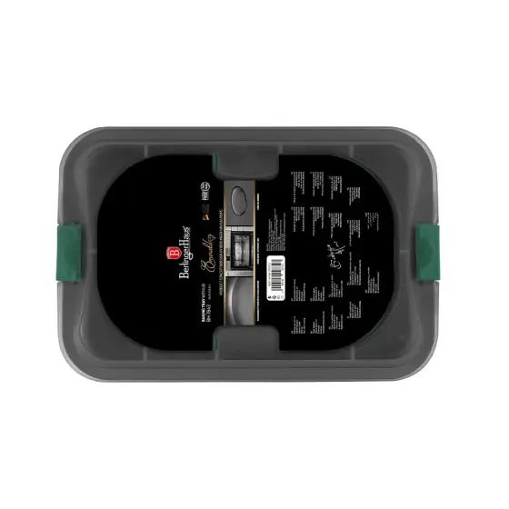 Noutate Tavă dreptunghiulară pentru friptură cu capac, smarald - BH/7843